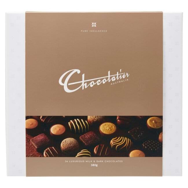 Chocolatier Australia Assorted Milk & Dark Chocolate Gift Box - 380g